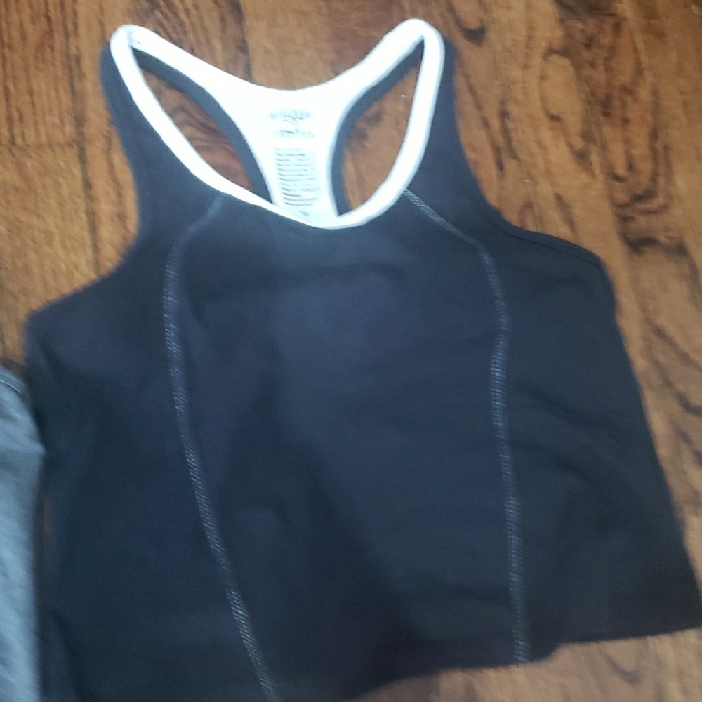 Gray and Black Racerback Sports Bras With Short - Picture 4 of 12